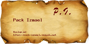 Pack Izmael névjegykártya